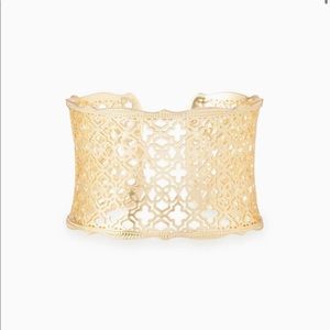 Candice Gold Cuff Bracelet in Gold Filigree Mix